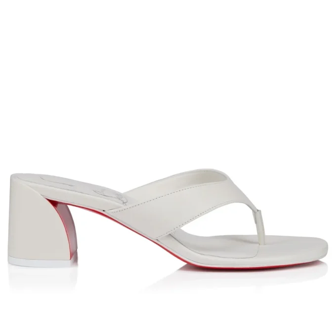 Janetonga – 55-mm-Zehensandalen – Lamm-Nappaleder – Bianco – Damen Janetonga – 55-mm-Zehensandalen – Lamm-Nappaleder – Bianco – Damen