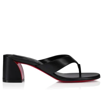 Janetonga – 55-mm-Zehensandalen – Lamm-Nappaleder – Schwarz – Damen