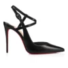 Jenlove – 100-mm-Riemchenpumps – Ziegenleder – Schwarz – Damen