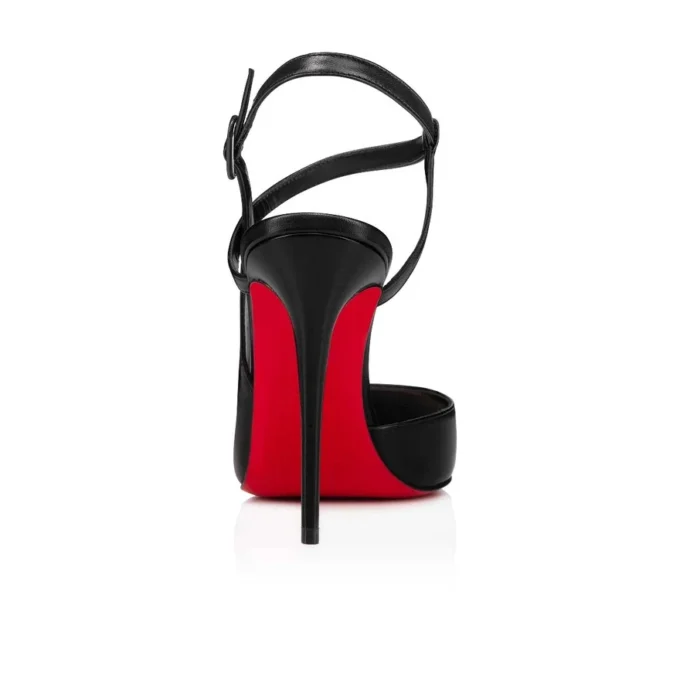 Jenlove – 100-mm-Riemchenpumps – Ziegenleder – Schwarz – Damen