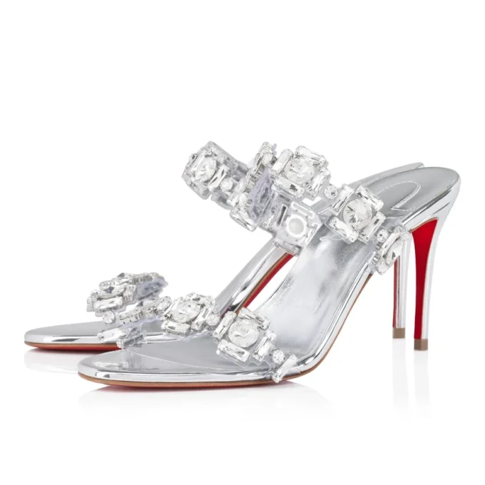 Just Jewel – 85-mm-Sandalen – TPU und laminiertes Kalbsleder – Kristall – Damen Just Jewel – 85-mm-Sandalen – TPU und laminiertes Kalbsleder – Kristall – Damen