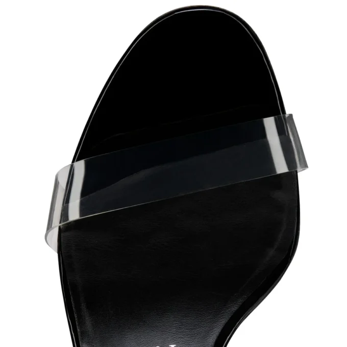 Just Nothing – 55-mm-Pantoletten – TPU und lackiertes Kalbsleder – Schwarz – Damen Just Nothing – 55-mm-Pantoletten – TPU und lackiertes Kalbsleder – Schwarz – Damen