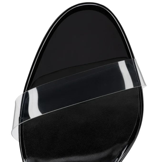 Just Nothing – 85-mm-Pantoletten – Lackleder und TPU – Schwarz – Damen Just Nothing – 85-mm-Pantoletten – Lackleder und TPU – Schwarz – Damen