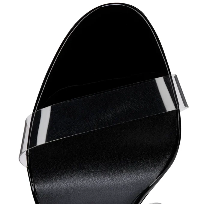 Just Nothing Alta – 150-mm-Pantoletten – TPU und lackiertes Kalbsleder – Schwarz – Damen Just Nothing Alta – 150-mm-Pantoletten – TPU und lackiertes Kalbsleder – Schwarz – Damen