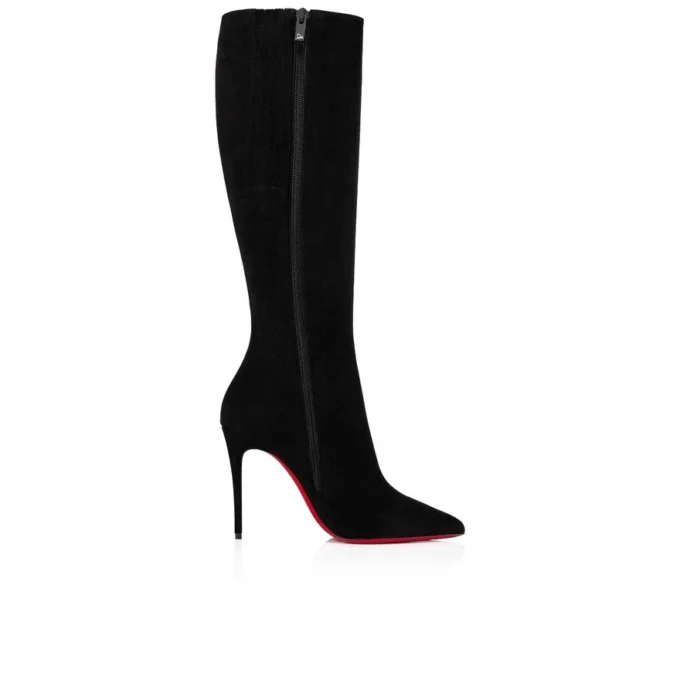 Kate Botta – 100-mm-Stiefel – Veau Velours – Schwarz Kate Botta – 100-mm-Stiefel – Veau Velours – Schwarz