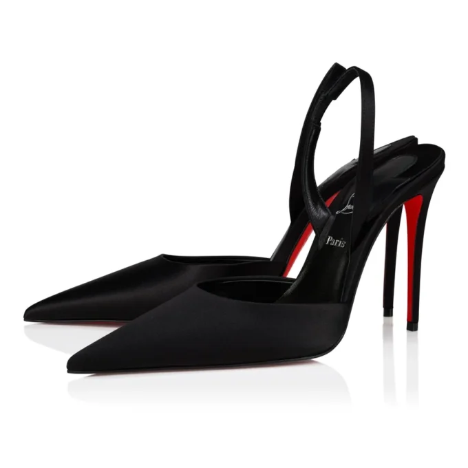 Kate Max O Sling – 100 mm Slingback-Pumps – Krepp-Satin – Schwarz – Damen Kate Max O Sling – 100 mm Slingback-Pumps – Krepp-Satin – Schwarz – Damen