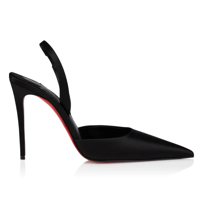 Kate Max O Sling – 100 mm Slingback-Pumps – Krepp-Satin – Schwarz – Damen Kate Max O Sling – 100 mm Slingback-Pumps – Krepp-Satin – Schwarz – Damen