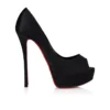 Lady Peep Suola Strass – 150-mm-Pumps – Krepp-Satin – Schwarz – Damen