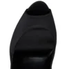 Lady Peep Suola Strass – 150-mm-Pumps – Krepp-Satin – Schwarz – Damen