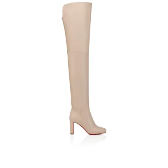 Loo Oberschenkel-Stiefel – 85 mm Oberschenkel-Stiefel – Kalbsleder – Pearl – Damen