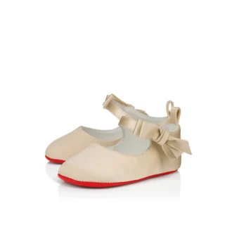 Lou Babe – Ballerinas – Krepp-Satin – Pastellbeige – Baby