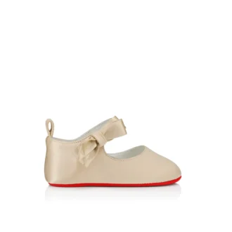 Lou Babe – Ballerinas – Krepp-Satin – Pastellbeige – Baby