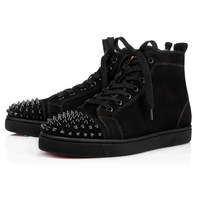 Lou Spikes – High-Top-Sneaker – Wildleder und Spikes – Schwarz – Herren Lou Spikes – High-Top-Sneaker – Wildleder und Spikes – Schwarz – Herren