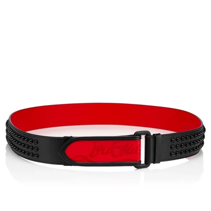 Loubi – Gürtel – Kalbsleder und Spikes – Schwarz Loubi – Gürtel – Kalbsleder und Spikes – Schwarz