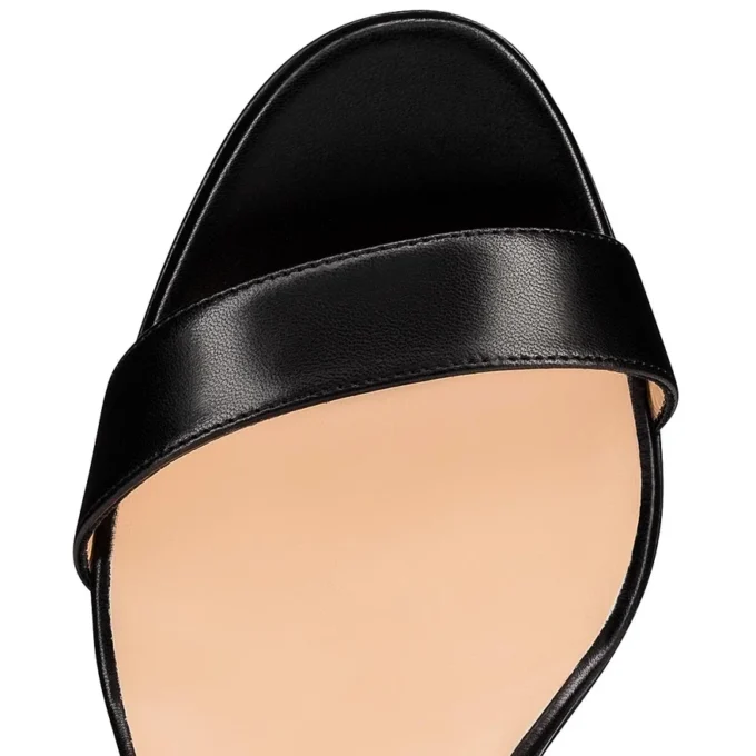 Loubi Queen – 100-mm-Riemchensandalen – Nappaleder – Schwarz – Damen Loubi Queen – 100-mm-Riemchensandalen – Nappaleder – Schwarz – Damen