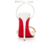 Loubi Queen – 120-mm-Sandalen – Lamm-Nappaleder – Bianco Loubi Queen – 120-mm-Sandalen – Lamm-Nappaleder – Bianco