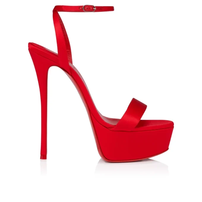 Loubi Queen Alta – 150 mm Riemchensandalen – Kreppsatin – Loubi – Damen Loubi Queen Alta – 150 mm Riemchensandalen – Kreppsatin – Loubi – Damen