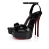 Loubi Queen Alta – 150 mm Riemchensandalen – Lackleder – Schwarz – Damen Loubi Queen Alta – 150 mm Riemchensandalen – Lackleder – Schwarz – Damen