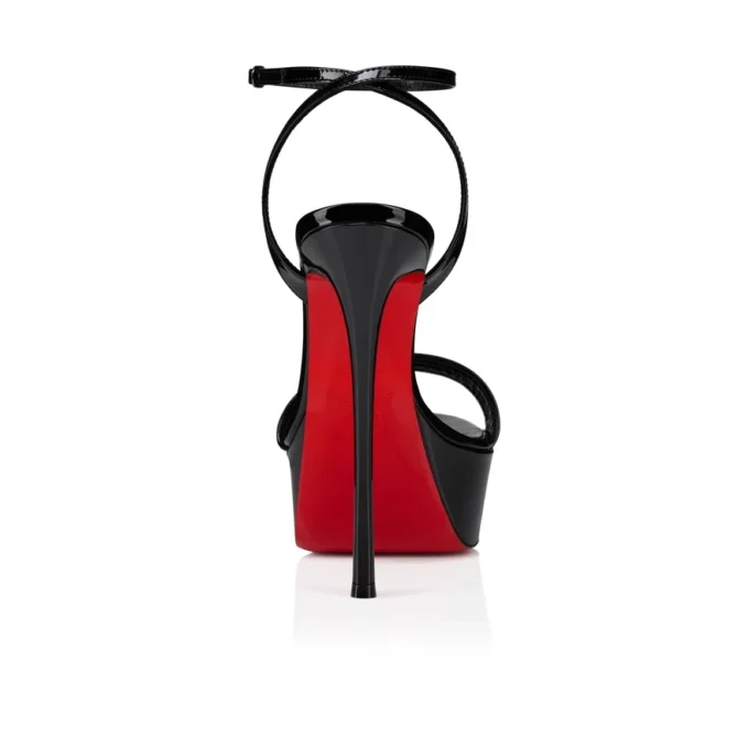 Loubi Queen Alta – 150 mm Riemchensandalen – Lackleder – Schwarz – Damen Loubi Queen Alta – 150 mm Riemchensandalen – Lackleder – Schwarz – Damen