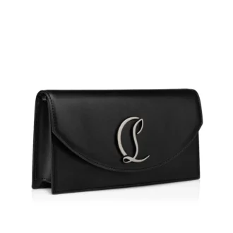 Loubi54 – Clutch – Kalbsleder und Metall – Schwarz
