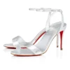 Loubigirl – 85-mm-Riemchensandalen – schillerndes Leder – Silber – Damen Loubigirl – 85-mm-Riemchensandalen – schillerndes Leder – Silber – Damen