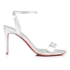 Loubigirl – 85-mm-Riemchensandalen – schillerndes Leder – Silber – Damen Loubigirl – 85-mm-Riemchensandalen – schillerndes Leder – Silber – Damen