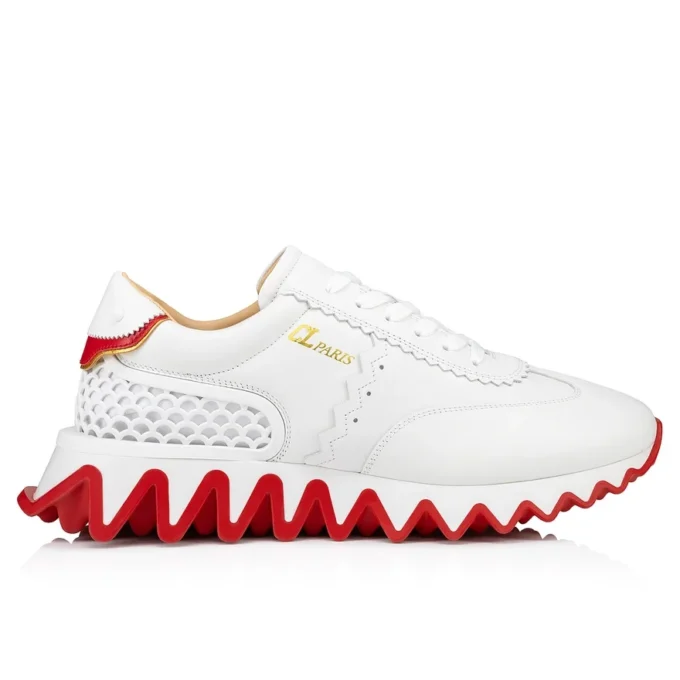 Loubishark – Sneaker – Kalbsleder, Neopren und Gummi – Weiß – Herren