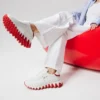 Loubishark – Sneaker – Kalbsleder und Neopren – Bianco – Damen Loubishark – Sneaker – Kalbsleder und Neopren – Bianco – Damen
