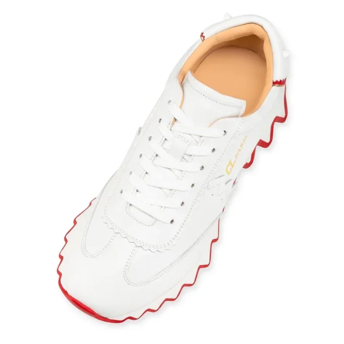 Loubishark – Sneaker – Kalbsleder und Neopren – Bianco – Damen Loubishark – Sneaker – Kalbsleder und Neopren – Bianco – Damen