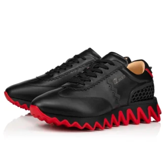 Loubishark – Sneaker – Kalbsleder und Neopren – Schwarz – Herren Loubishark – Sneaker – Kalbsleder und Neopren – Schwarz – Herren