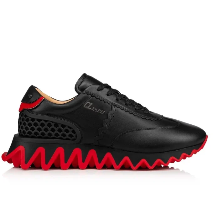 Loubishark – Sneaker – Kalbsleder und Neopren – Schwarz – Herren Loubishark – Sneaker – Kalbsleder und Neopren – Schwarz – Herren