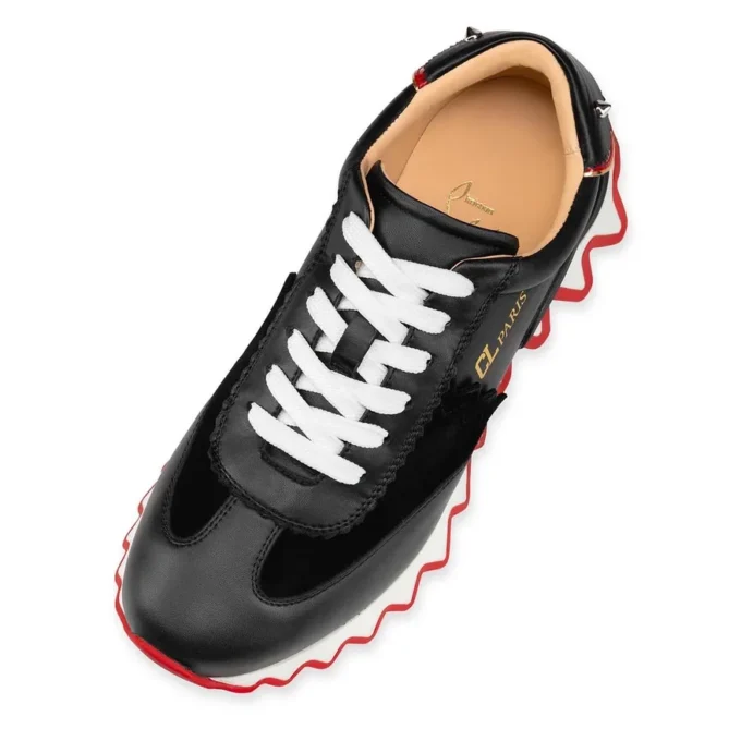 Loubishark – Sneaker – Kalbsleder und Veau-Velours – Schwarz – Damen Loubishark – Sneaker – Kalbsleder und Veau-Velours – Schwarz – Damen