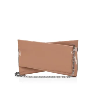 Loubitwist – Clutch – Lackleder – Blush