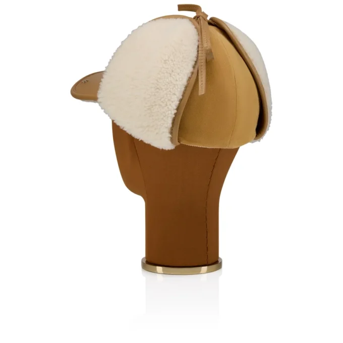 Loubiwood – Cap – Lamm-Nappaleder und Lammfell – Beige Loubiwood – Cap – Lamm-Nappaleder und Lammfell – Beige