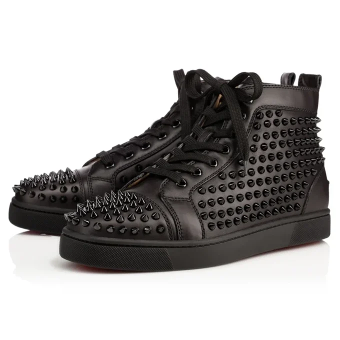 Louis – High-Top-Sneaker – Kalbsleder und Spikes – Schwarz – Herren Louis – High-Top-Sneaker – Kalbsleder und Spikes – Schwarz – Herren
