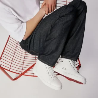Louis – High-Top-Sneaker – Kalbsleder – Weiß – Herren