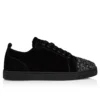 Louis Jr P Perla – Sneaker – Kalbsvelours und Strass – Schwarz – Herren Louis Jr P Perla – Sneaker – Kalbsvelours und Strass – Schwarz – Herren
