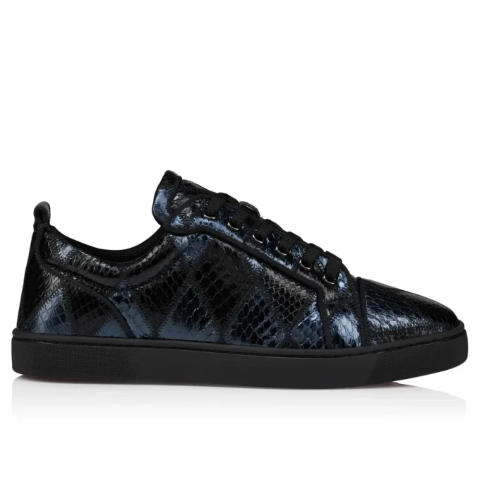Louis Junior – Sneaker – Patchwork aus Wasserschlangenleder – Schwarz – Herren Louis Junior – Sneaker – Patchwork aus Wasserschlangenleder – Schwarz – Herren