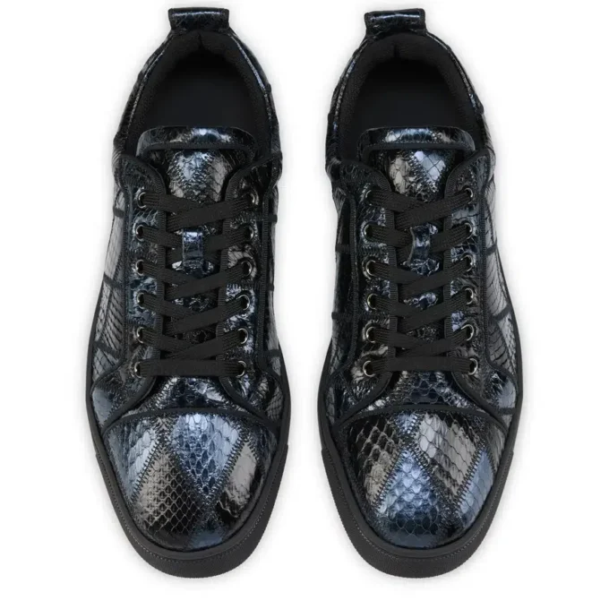 Louis Junior – Sneaker – Patchwork aus Wasserschlangenleder – Schwarz – Herren Louis Junior – Sneaker – Patchwork aus Wasserschlangenleder – Schwarz – Herren