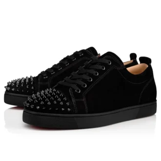 Louis Junior Spikes – Sneaker – Veau Velours – Schwarz – Herren Louis Junior Spikes – Sneaker – Veau Velours – Schwarz – Herren