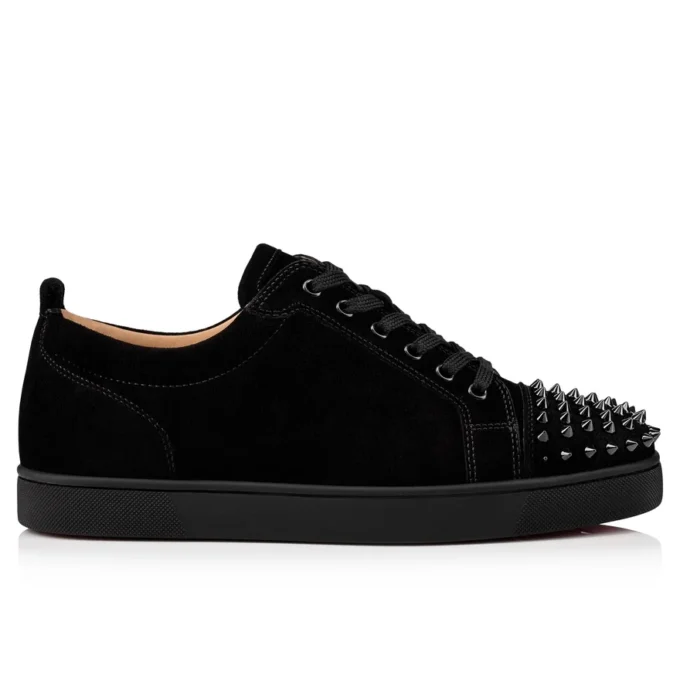 Louis Junior Spikes – Sneaker – Veau Velours – Schwarz – Herren Louis Junior Spikes – Sneaker – Veau Velours – Schwarz – Herren