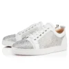 Louis Junior Strass – Low-Top-Sneaker – Wildleder und Strass – Silber – Herren