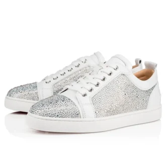 Louis Junior Strass – Low-Top-Sneaker – Wildleder und Strass – Silber – Herren Louis Junior Strass – Low-Top-Sneaker – Wildleder und Strass – Silber – Herren