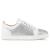 Louis Junior Strass – Low-Top-Sneaker – Wildleder und Strass – Silber – Herren