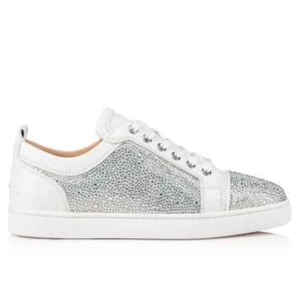 Louis Junior Strass – Low-Top-Sneaker – Wildleder und Strass – Silber – Herren Louis Junior Strass – Low-Top-Sneaker – Wildleder und Strass – Silber – Herren