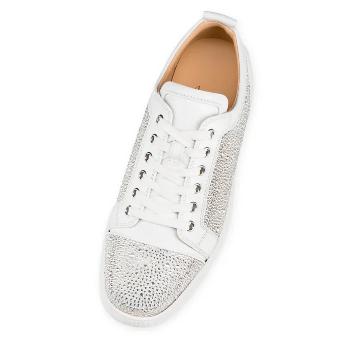 Louis Junior Strass – Low-Top-Sneaker – Wildleder und Strass – Silber – Herren