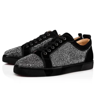 Louis Junior Strass – Sneaker – Kalbsvelours und Strass – Schwarz – Herren