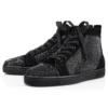 Louis Strass – Sneaker – Kalbsvelours und Strass – Schwarz – Herren