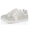 Louiseperla – Sneaker – Krepp-Satin, Kalbsleder, Strass und Perlen – Weiß – Damen Louiseperla – Sneaker – Krepp-Satin, Kalbsleder, Strass und Perlen – Weiß – Damen