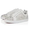 Louperla Jr – Sneaker – Krepp-Satin, Kalbsleder, Strass und Perlen – Weiß – Herren